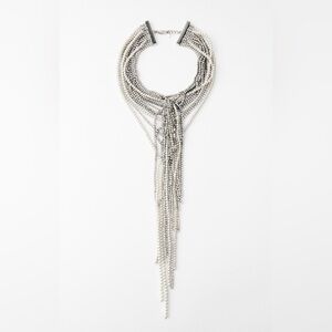 NWT ZARA PEARL GEM NECKLACE